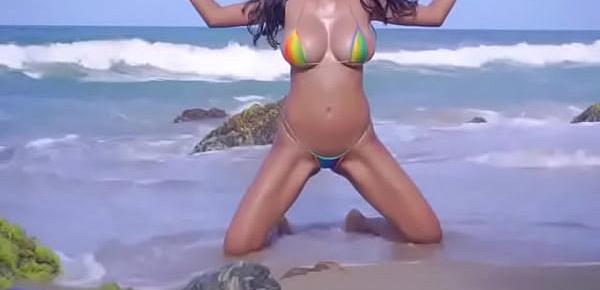  WTF so Hot and Sexy Micro Bikini Photoshoot 2017 at the Beach (Morena)